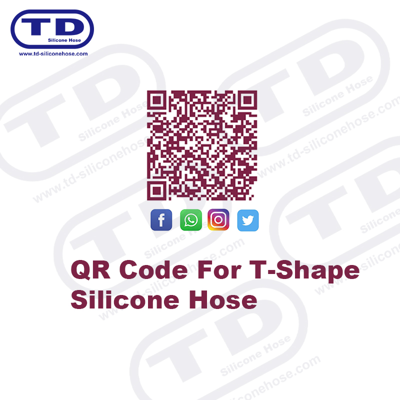 Mangueira de silicone em forma de T.