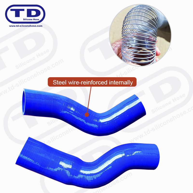 Mangueira de silicone reforçada com arame
