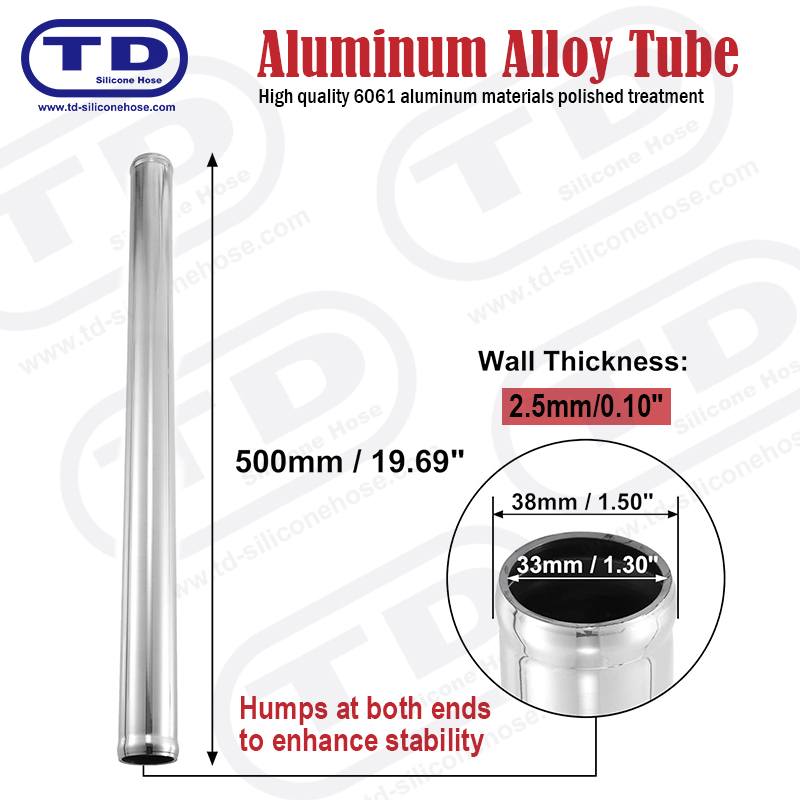 Tubo de alumínio OD: 38mm L: 500mm