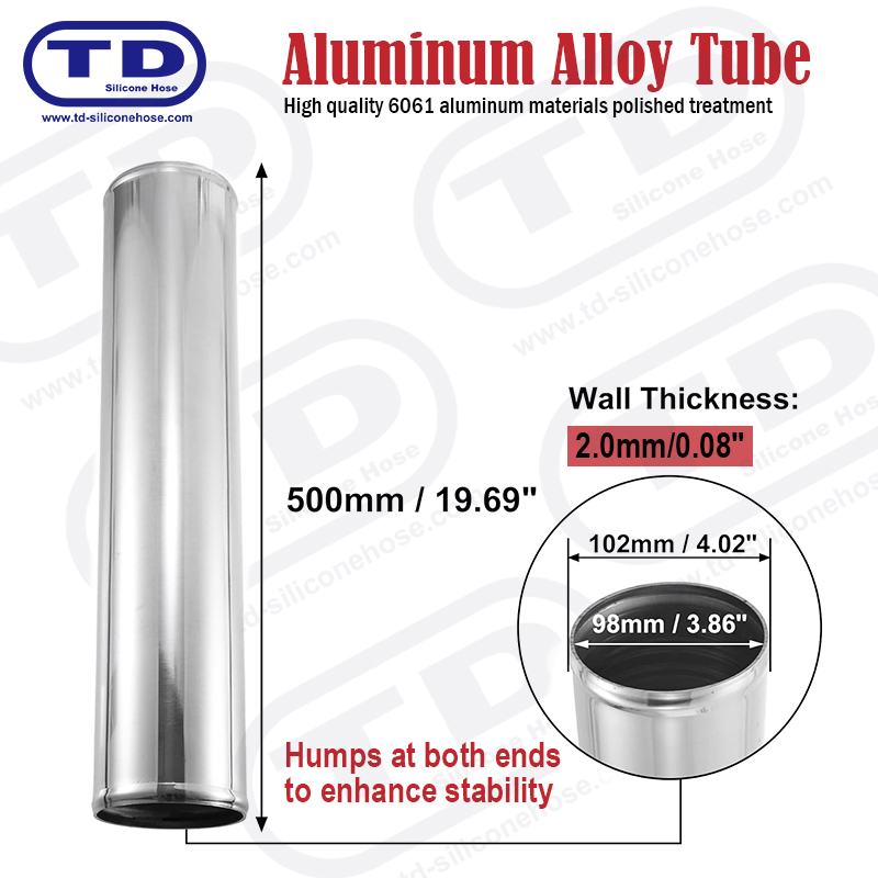 Tubo de alumínio OD: 104mm L: 500mm